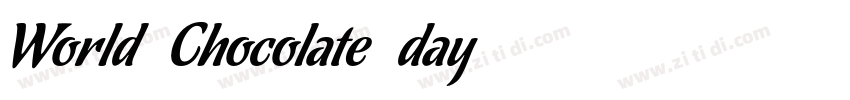 World Chocolate day字体转换